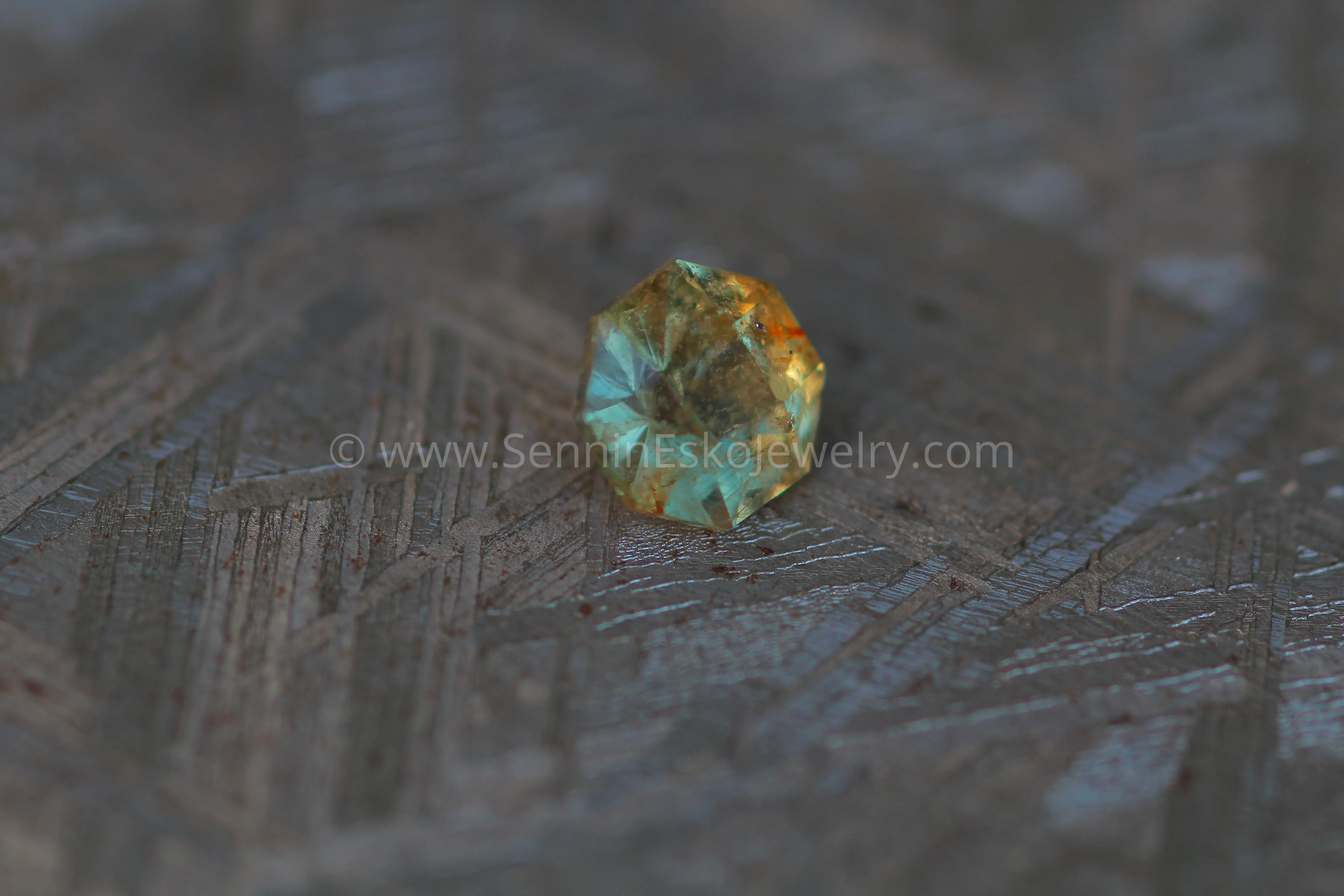 0.53 Carat Salt & Pepper Yellow Sapphire Octagon - 4.5mm