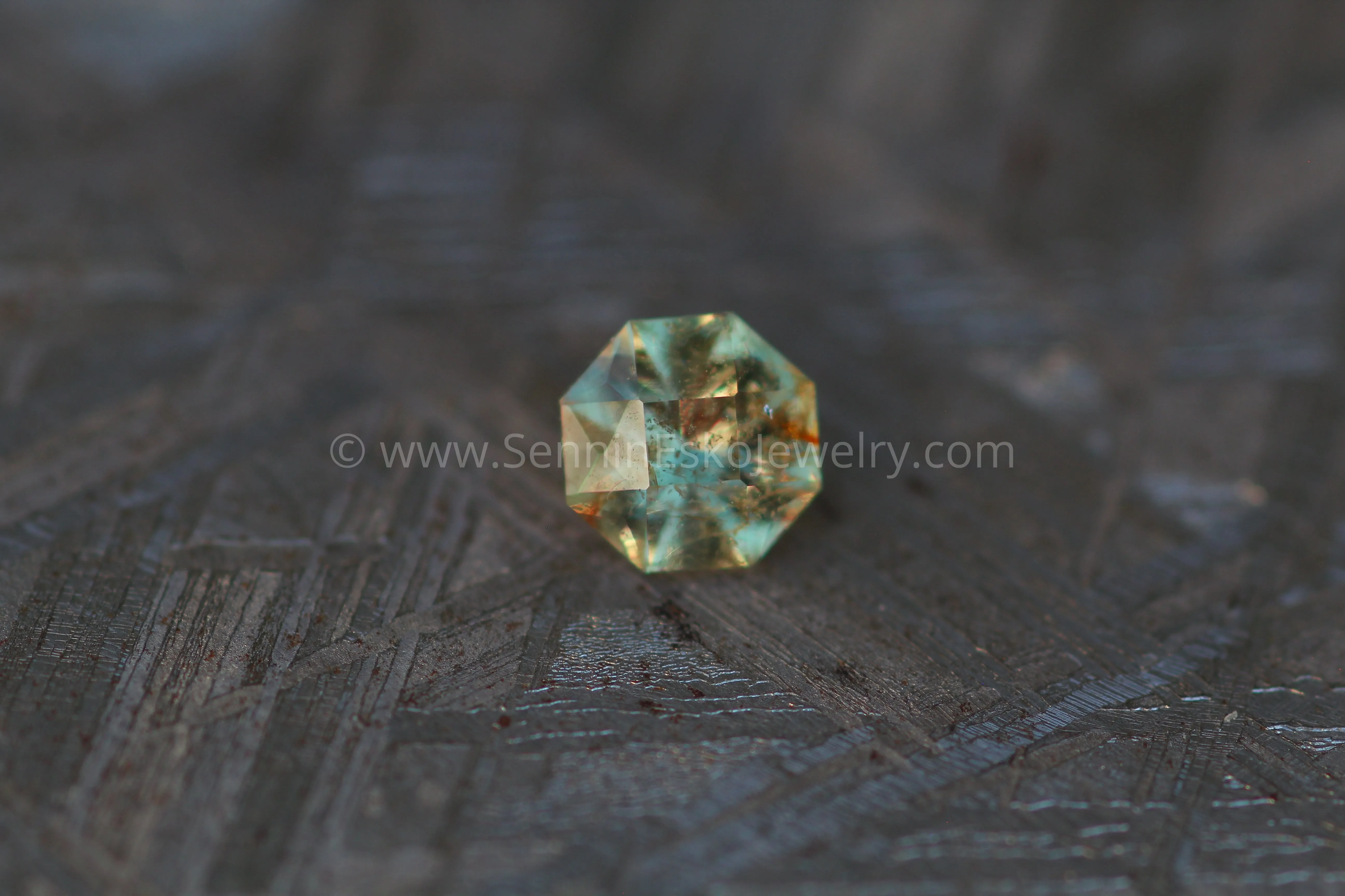 0.53 Carat Salt & Pepper Yellow Sapphire Octagon - 4.5mm