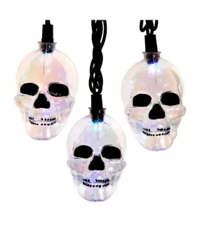 10-Light RGB LED Glitter Skull Light Set, 12' (UL)