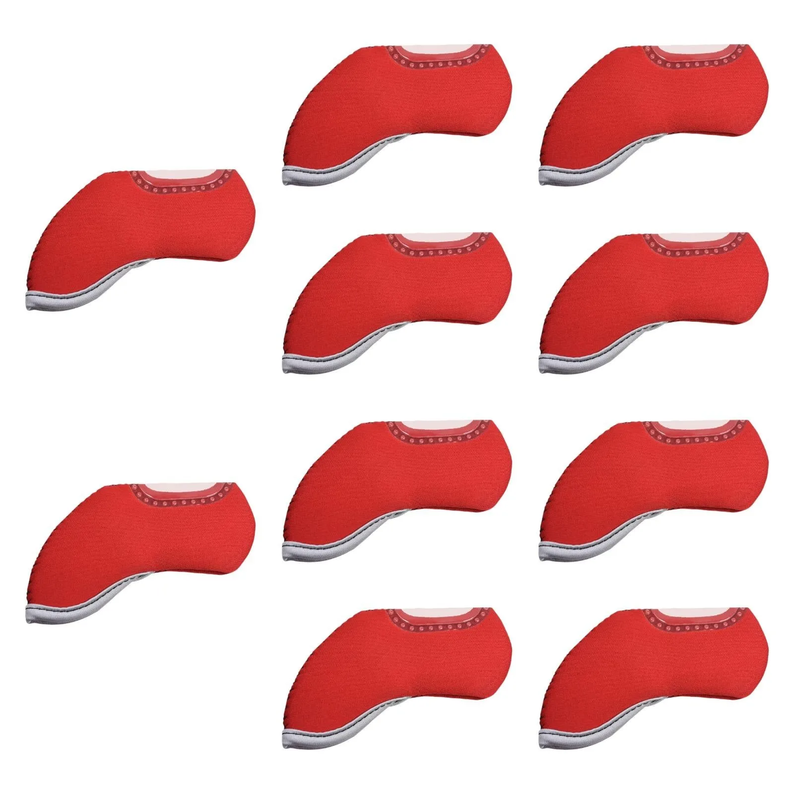 10 Pieces Golf Head Cover Protective Sleeves for Golf Cue Golf Games Outdoor Red