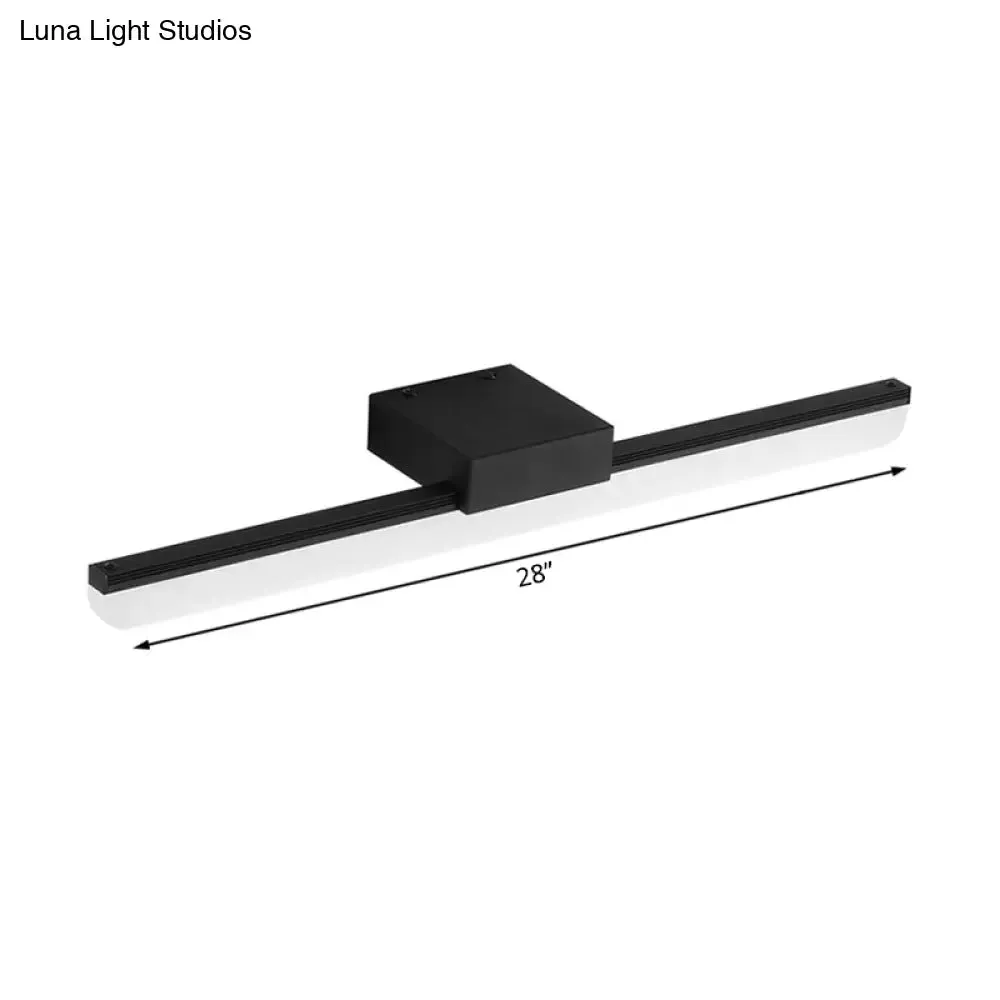 16"/20" Ultra-Thin Acrylic LED Wall Light Sconce - Modern Style, Black or White Finish, Warm or White Light