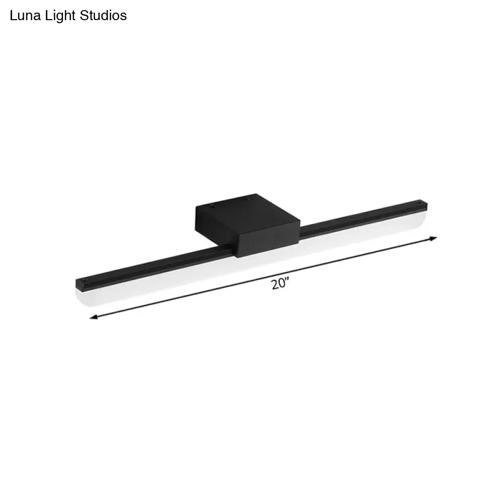 16"/20" Ultra-Thin Acrylic LED Wall Light Sconce - Modern Style, Black or White Finish, Warm or White Light