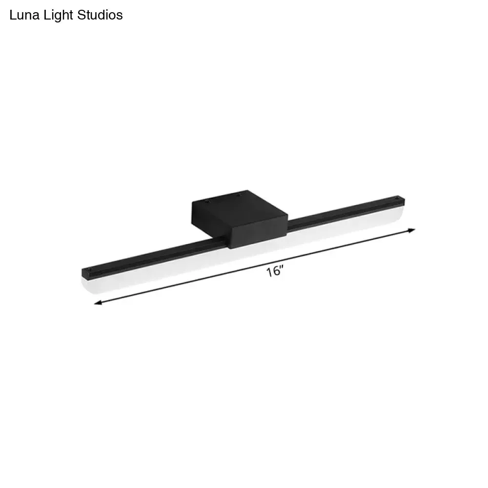 16"/20" Ultra-Thin Acrylic LED Wall Light Sconce - Modern Style, Black or White Finish, Warm or White Light