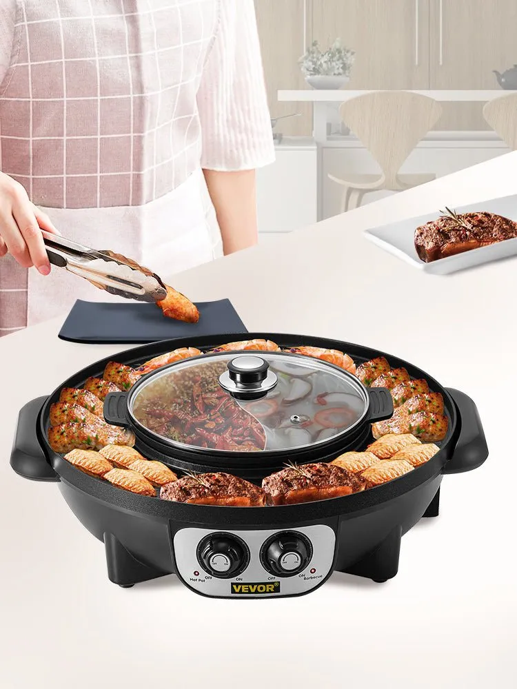 2-in-1 Electric Hot Pot Grill