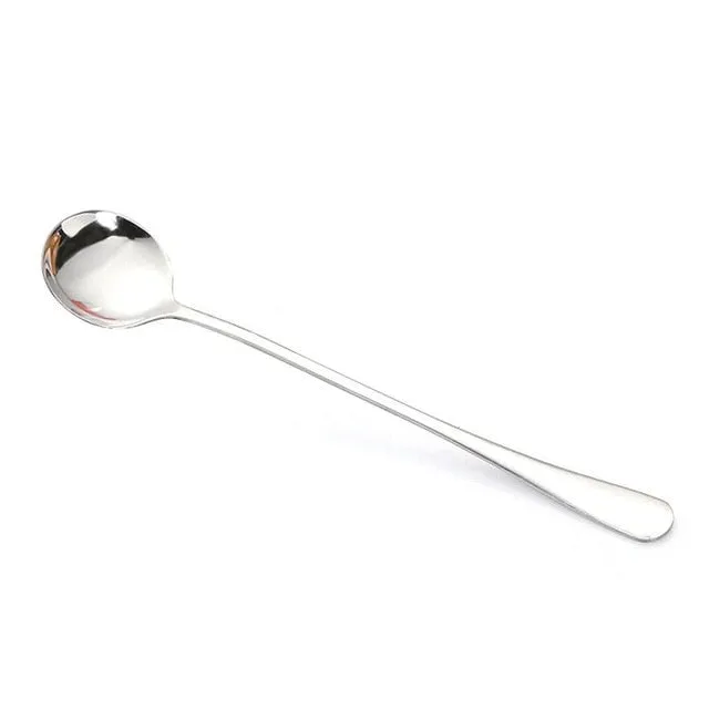 2020 New Vacuum Plating Stainless Steel Coffee Spoon Long Handle Tea Spoons Kitchen Hot Drinking Flatware Drop Shipping