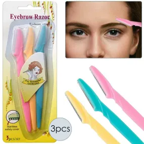 3x Pack Eyebrow Razor Face Eye Hair Removal Shaver Trimmer Blade