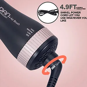 4 in 1 one Step hot air Brush Blow Dryer & Styler,2 inch Lightweight Hair Dryer Brush Rose gold