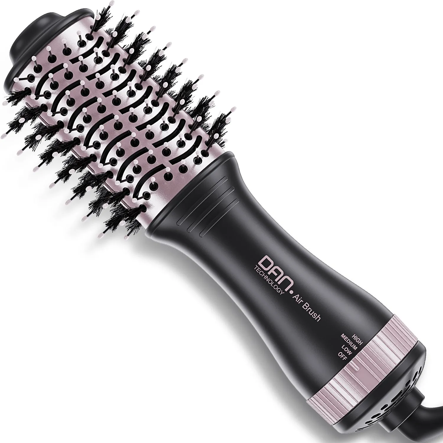 4 in 1 one Step hot air Brush Blow Dryer & Styler,2 inch Lightweight Hair Dryer Brush Rose gold