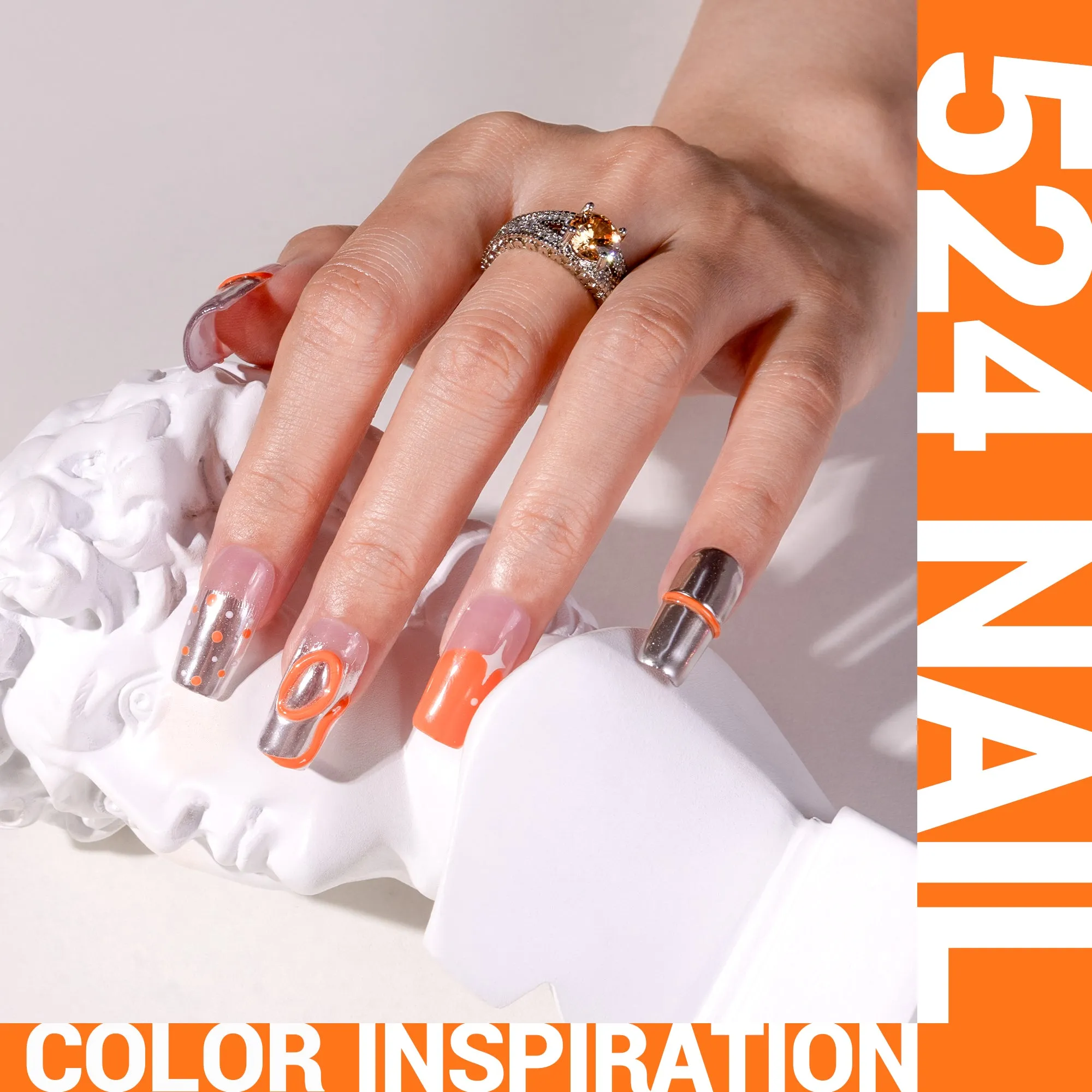 524 Neon Orange - Gel Nail Polish(15ml)