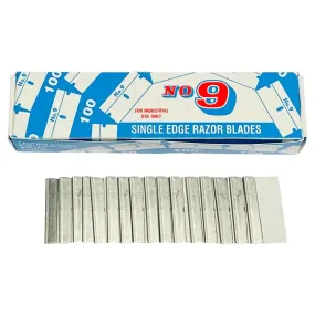 AA No. 9 Single Edge Razor Blades (Box of 100)