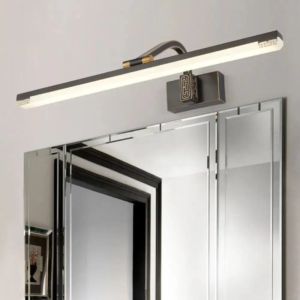 Adjustable LED Vanity Light - Traditional Acrylic Wall Sconce Lighting for Bathrooms