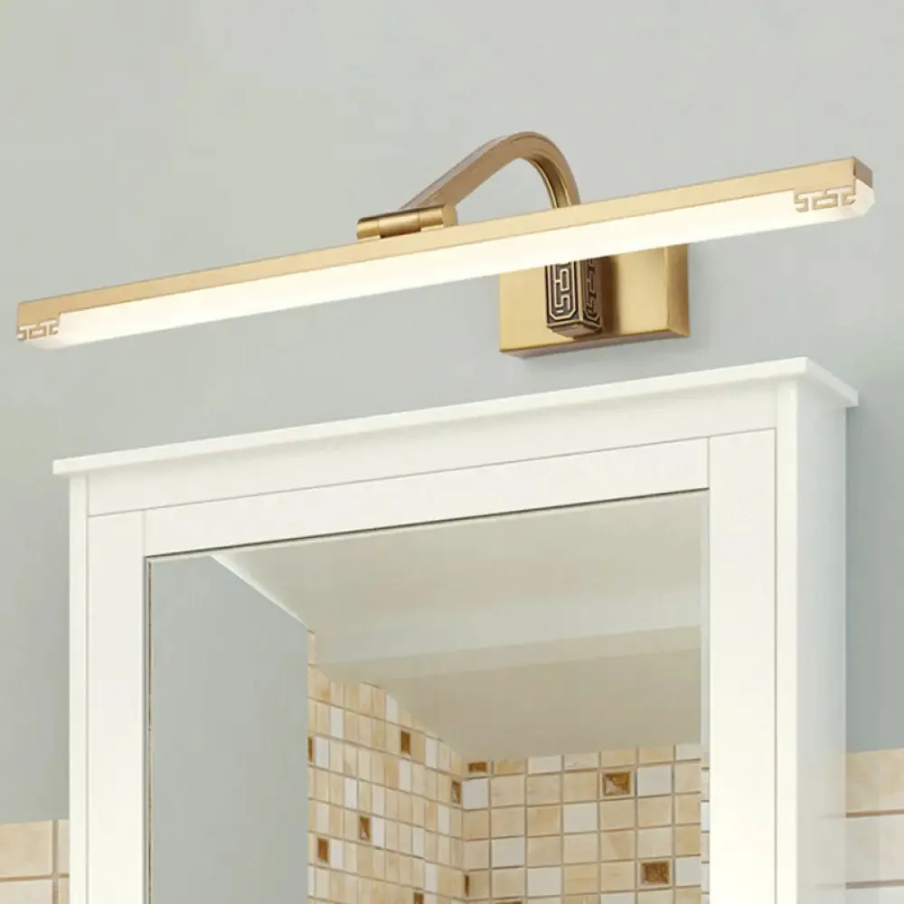 Adjustable LED Vanity Light - Traditional Acrylic Wall Sconce Lighting for Bathrooms