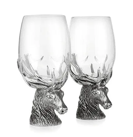 A.E. Williams Stag Wine Glass (set)