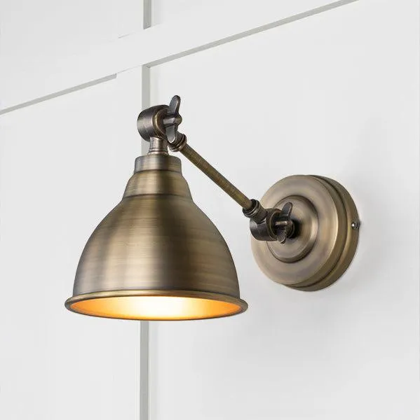 Aged Brass Brindley Wall Light | From The Anvil