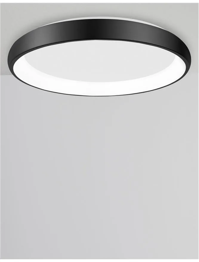 ALB Sandy Black Aluminium & Acrylic Dimmable Inner Light Ring Flush Medium - ID 10386