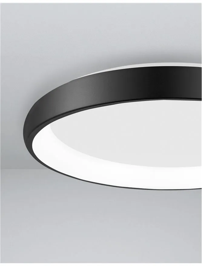 ALB Sandy Black Aluminium & Acrylic Dimmable Inner Light Ring Flush Medium - ID 10386