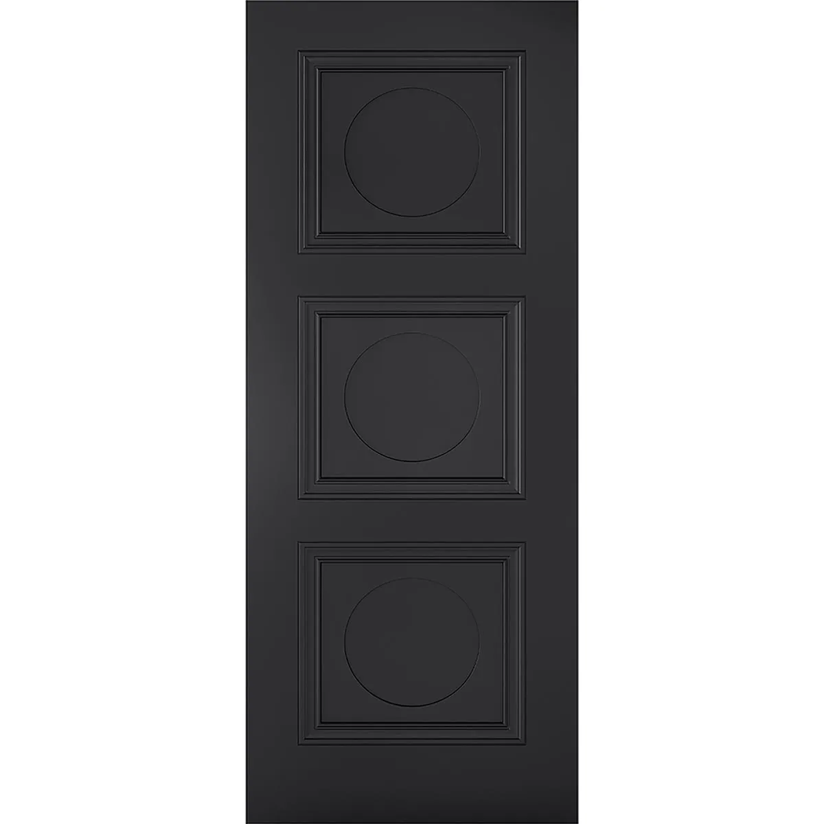 Antwerp 3 Panel Black Primed Double Evokit Pocket Doors