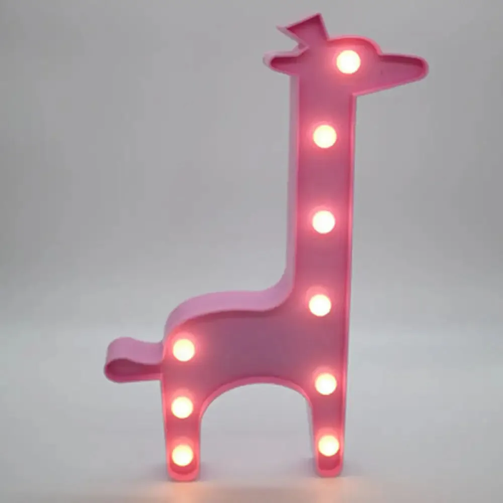 Artistic Cartoon LED Table Lamp for Bedroom - Battery Operated Nightstand Light