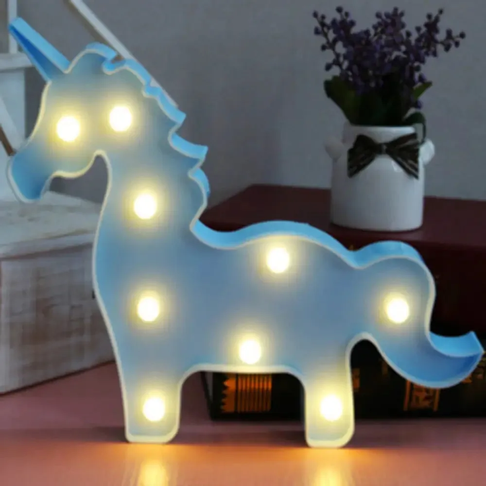 Artistic Cartoon LED Table Lamp for Bedroom - Battery Operated Nightstand Light