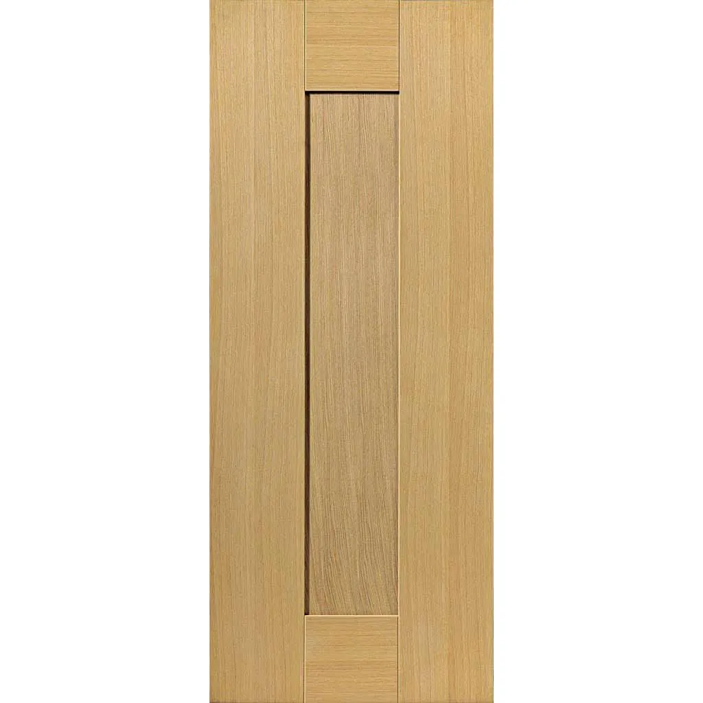 Axis Shaker Oak Panelled Absolute Evokit Pocket Door - Prefinished