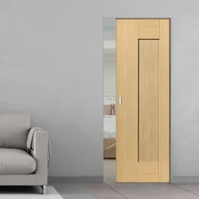 Axis Shaker Oak Panelled Absolute Evokit Pocket Door - Prefinished