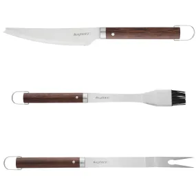 BergHOFF 3Pc BBQ Tools Set with wood handles