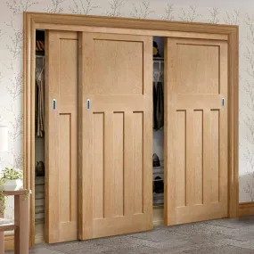 Bespoke DX 1930's Oak Panel 3 Door Maximal Wardrobe and Frame Kit