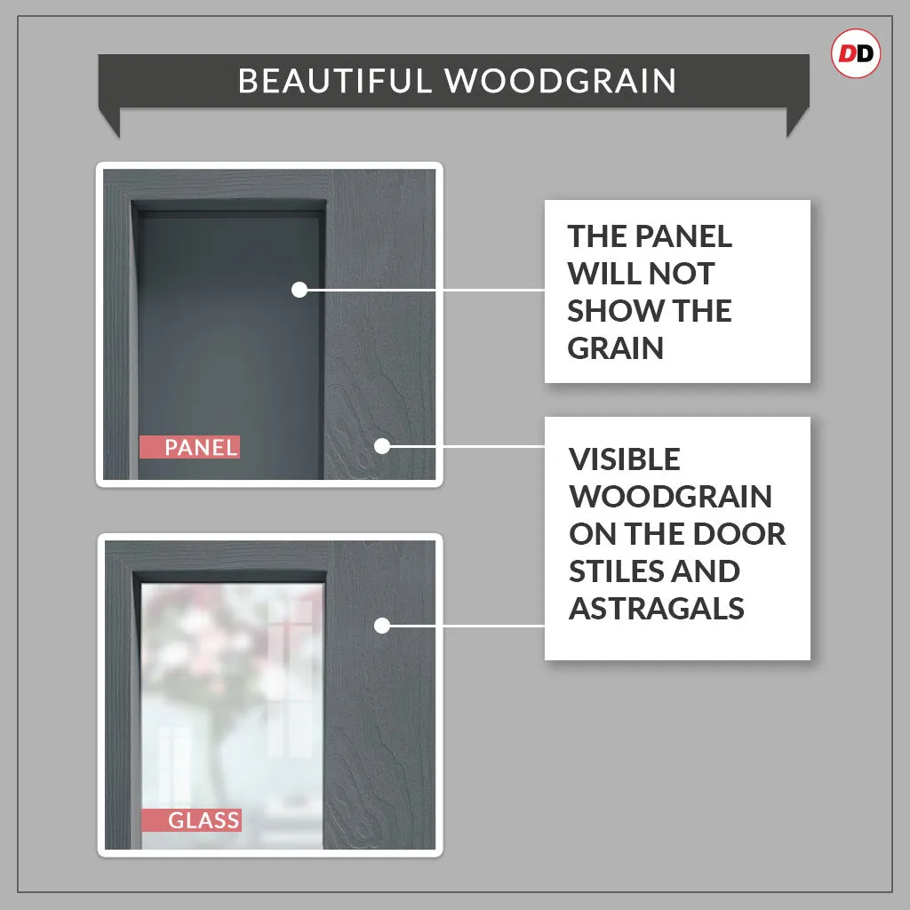 Bespoke Handmade Eco-Urban® Arran 5 Pane Single Absolute Evokit Pocket Door DD6432G Clear Glass(2 FROSTED PANES) - Colour Options