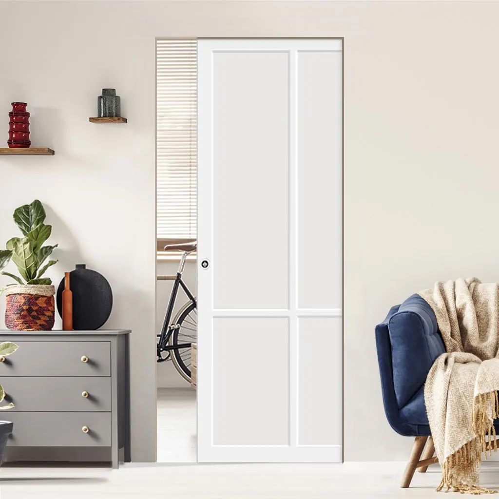 Bespoke Handmade Eco-Urban® Bronx 4 Panel Single Absolute Evokit Pocket Door DD6315 - Colour Options