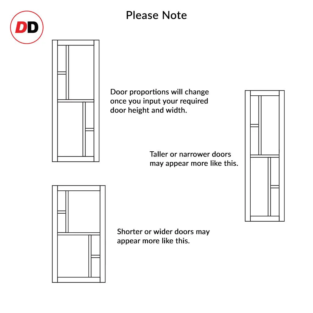 Bespoke Handmade Eco-Urban® Cairo 6 Panel Double Absolute Evokit Pocket Door DD6419 - Colour Options