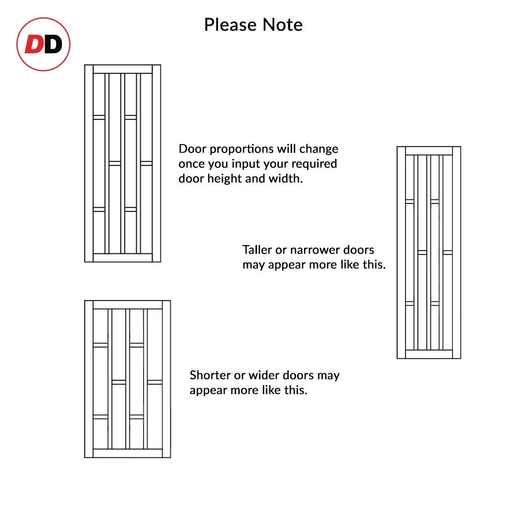 Bespoke Handmade Eco-Urban® Caledonia 10 Panel Single Absolute Evokit Pocket Door DD6433 - Colour Options