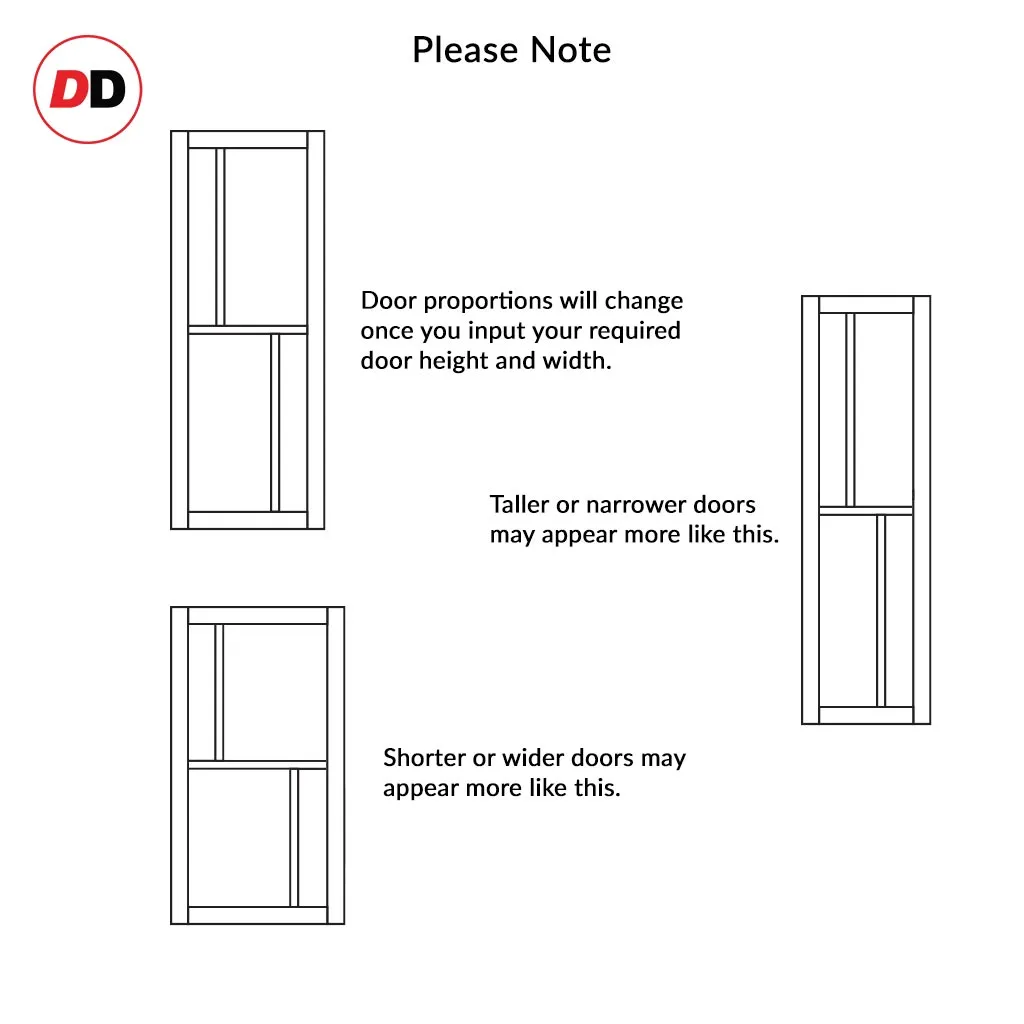 Bespoke Handmade Eco-Urban® Hampton 4 Pane Double Evokit Pocket Door DD6413G Clear Glass - Colour Options