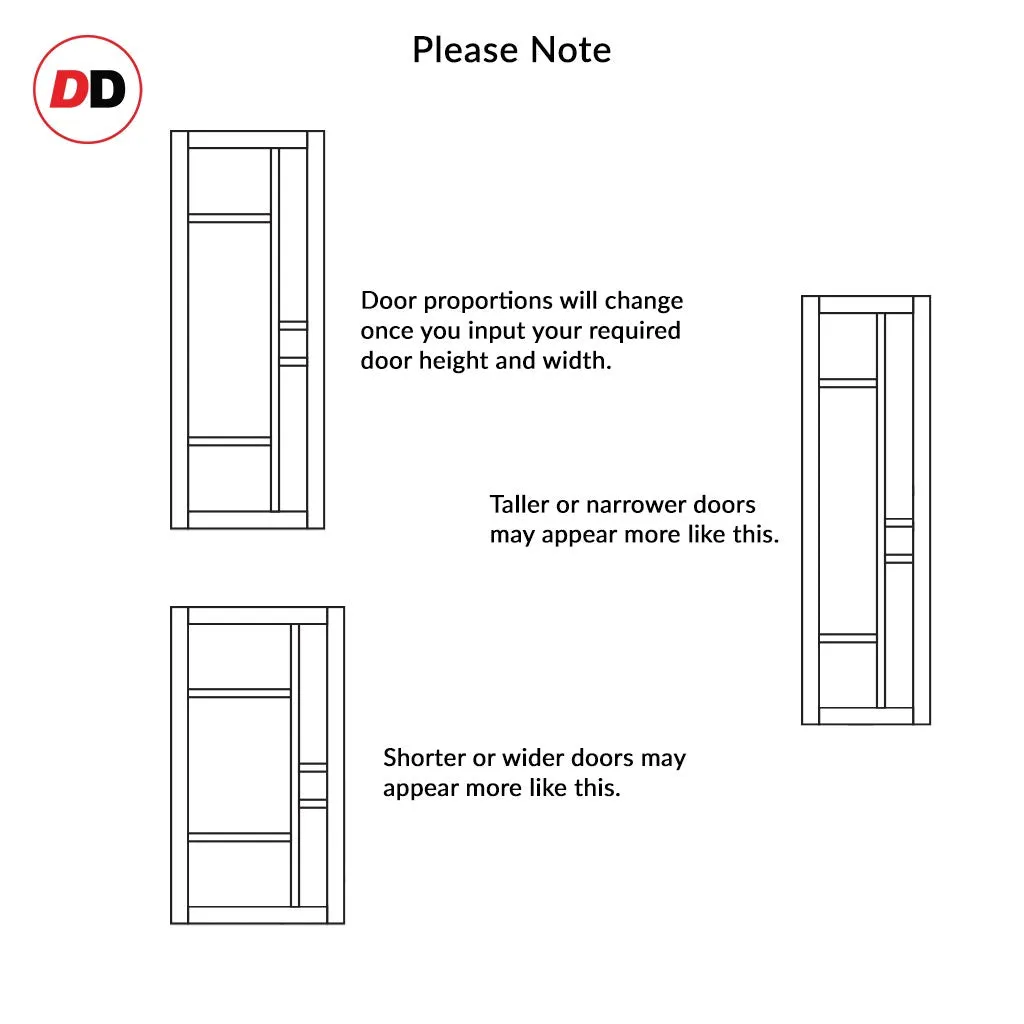 Bespoke Handmade Eco-Urban® Isla 6 Pane Double Absolute Evokit Pocket Door DD6429SG Frosted Glass - Colour Options