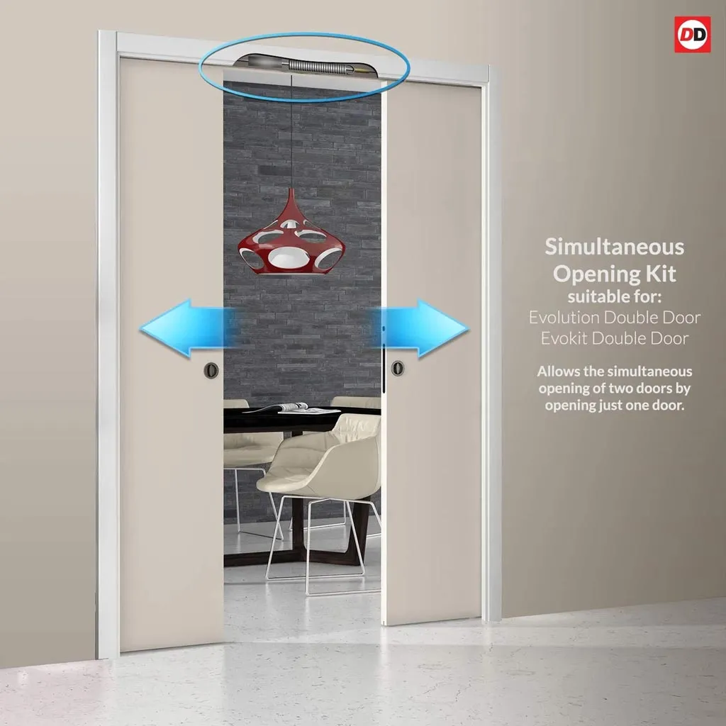 Bespoke Handmade Eco-Urban® Kochi 8 Pane Double Evokit Pocket Door DD6415G Clear Glass - Colour Options