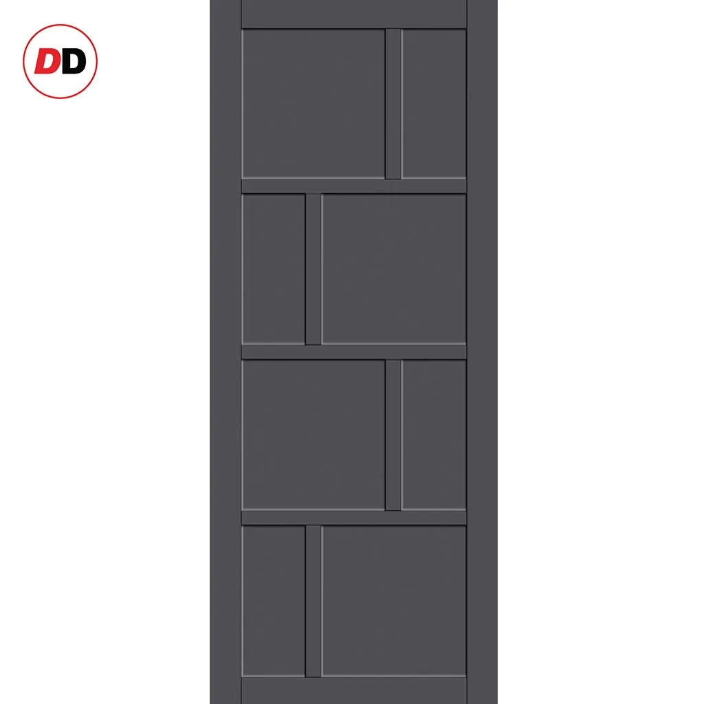 Bespoke Handmade Eco-Urban® Kochi 8 Panel Double Evokit Pocket Door DD6415 - Colour Options