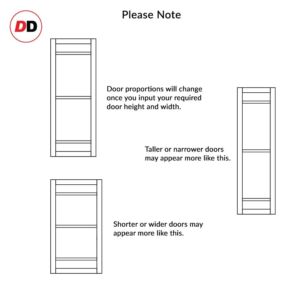 Bespoke Handmade Eco-Urban® Malvan 4 Pane Single Absolute Evokit Pocket Door DD6414SG Frosted Glass - Colour Options