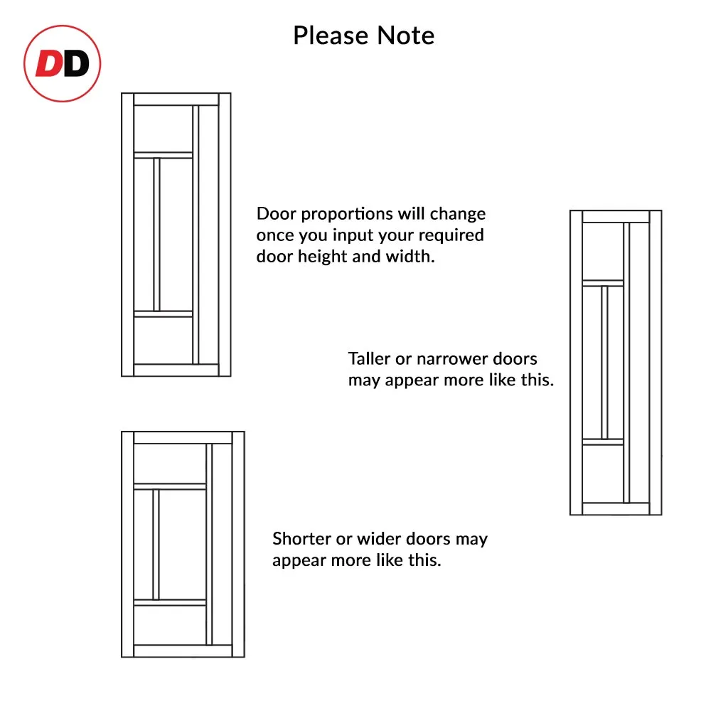 Bespoke Handmade Eco-Urban® Morningside 5 Pane Single Evokit Pocket Door DD6437G Clear Glass - Colour Options