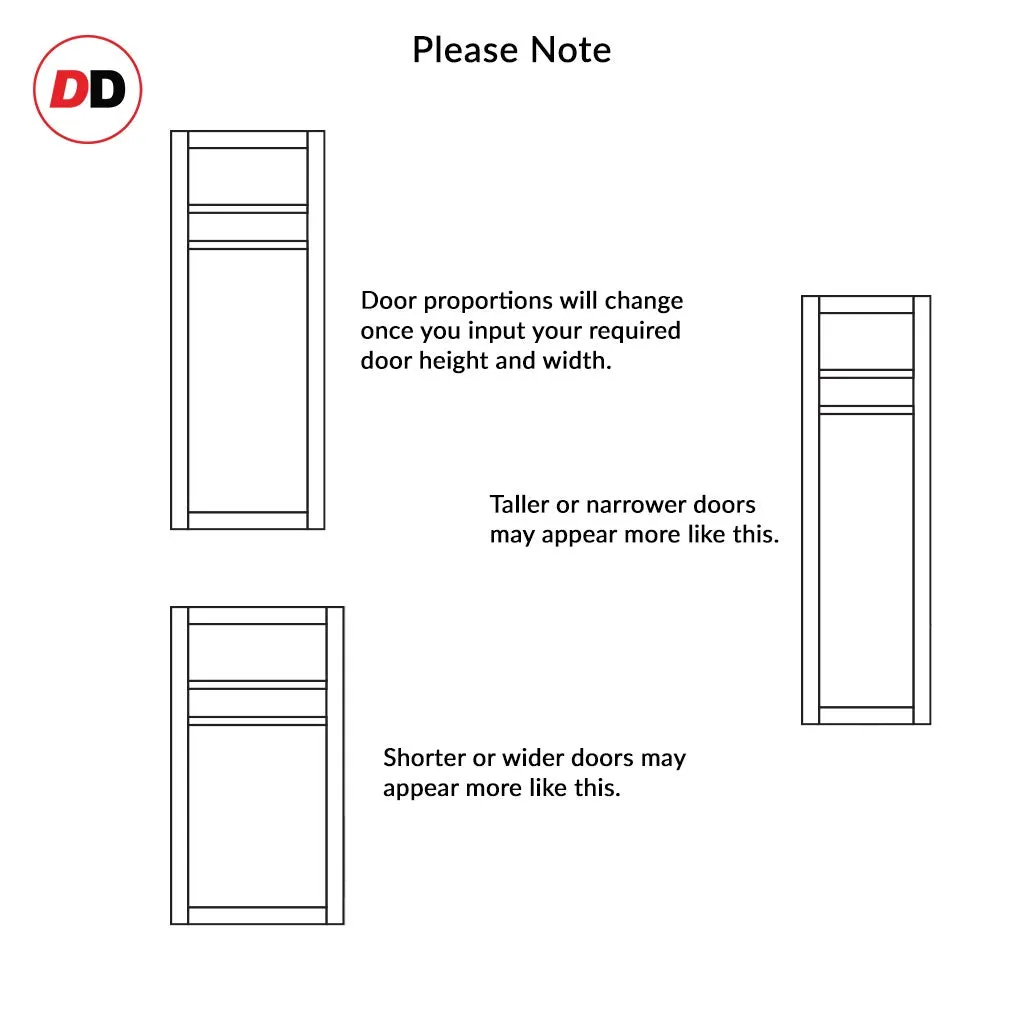 Bespoke Handmade Eco-Urban® Orkney 3 Panel Double Evokit Pocket Door DD6403 - Colour Options