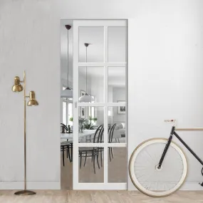 Bespoke Handmade Eco-Urban® Perth 8 Pane Single Absolute Evokit Pocket Door DD6318G - Clear Glass - Colour Options