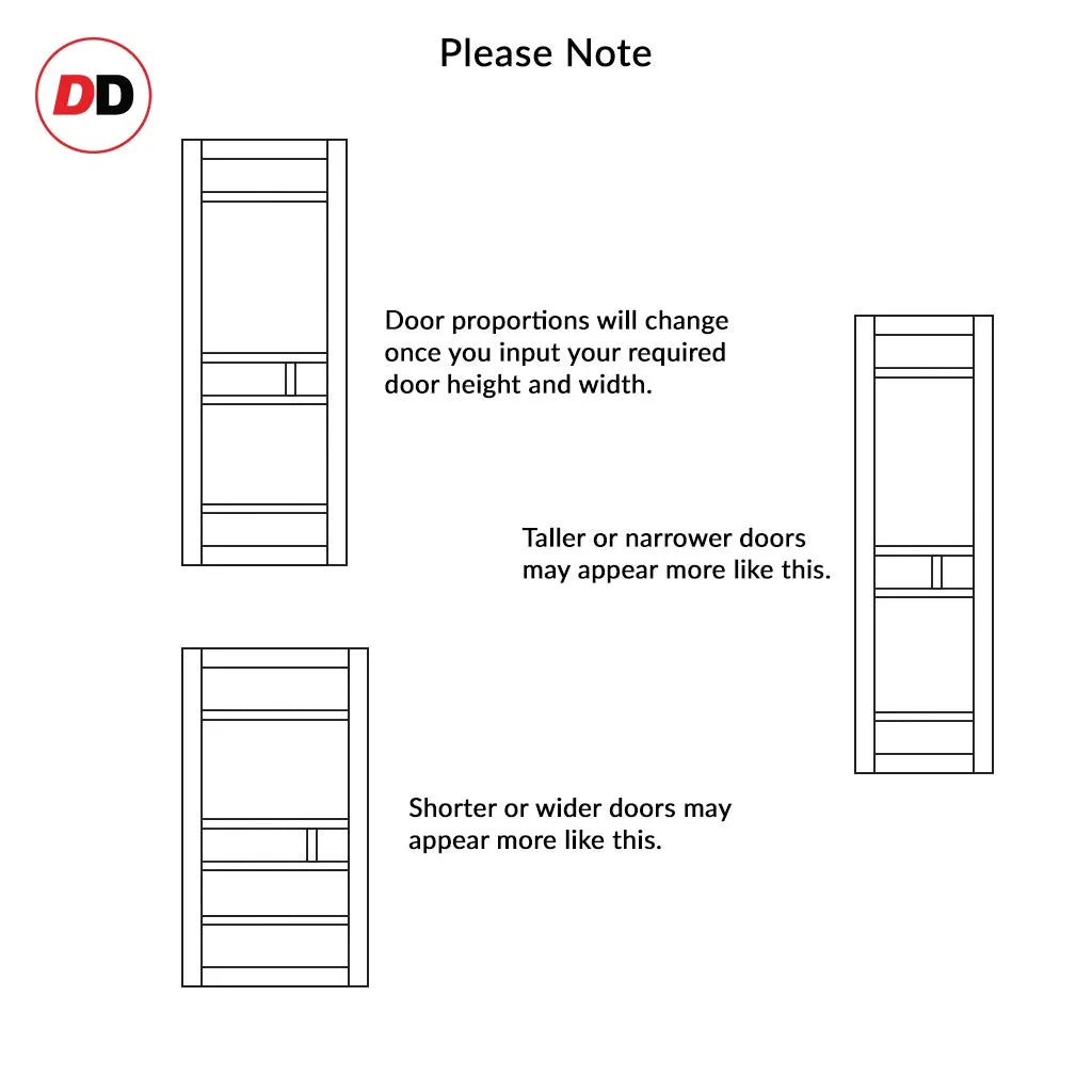 Bespoke Handmade Eco-Urban® Sheffield 5 Panel Double Evokit Pocket Door DD6312 - Colour Options