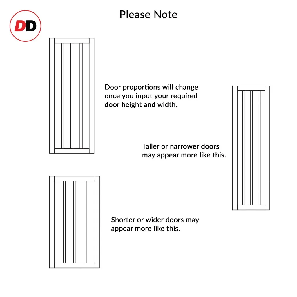 Bespoke Handmade Eco-Urban® Sintra 4 Pane Double Absolute Evokit Pocket Door DD6428SG Frosted Glass - Colour Options