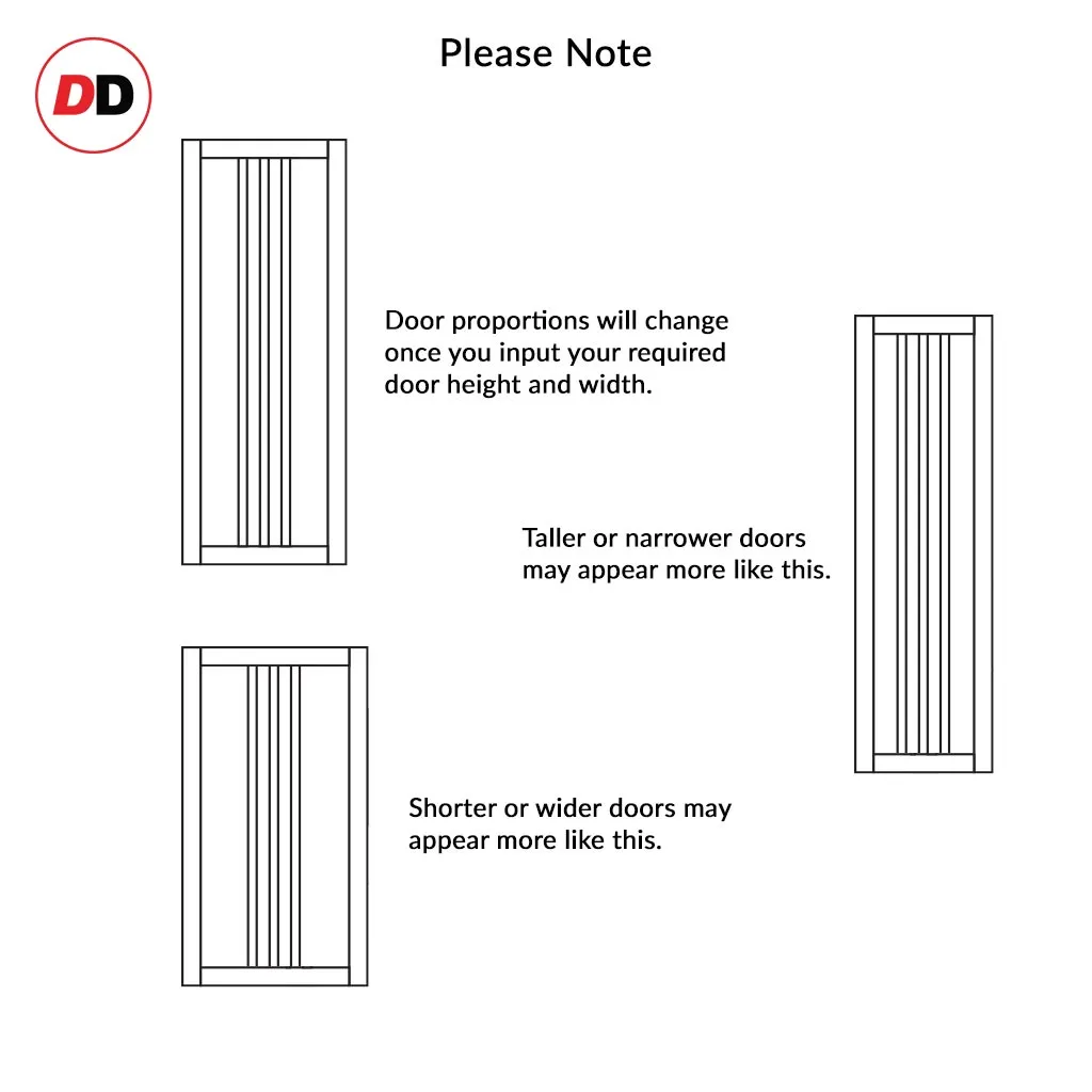 Bespoke Handmade Eco-Urban® Skye 4 Panel Single Evokit Pocket Door DD6435 - Colour Options