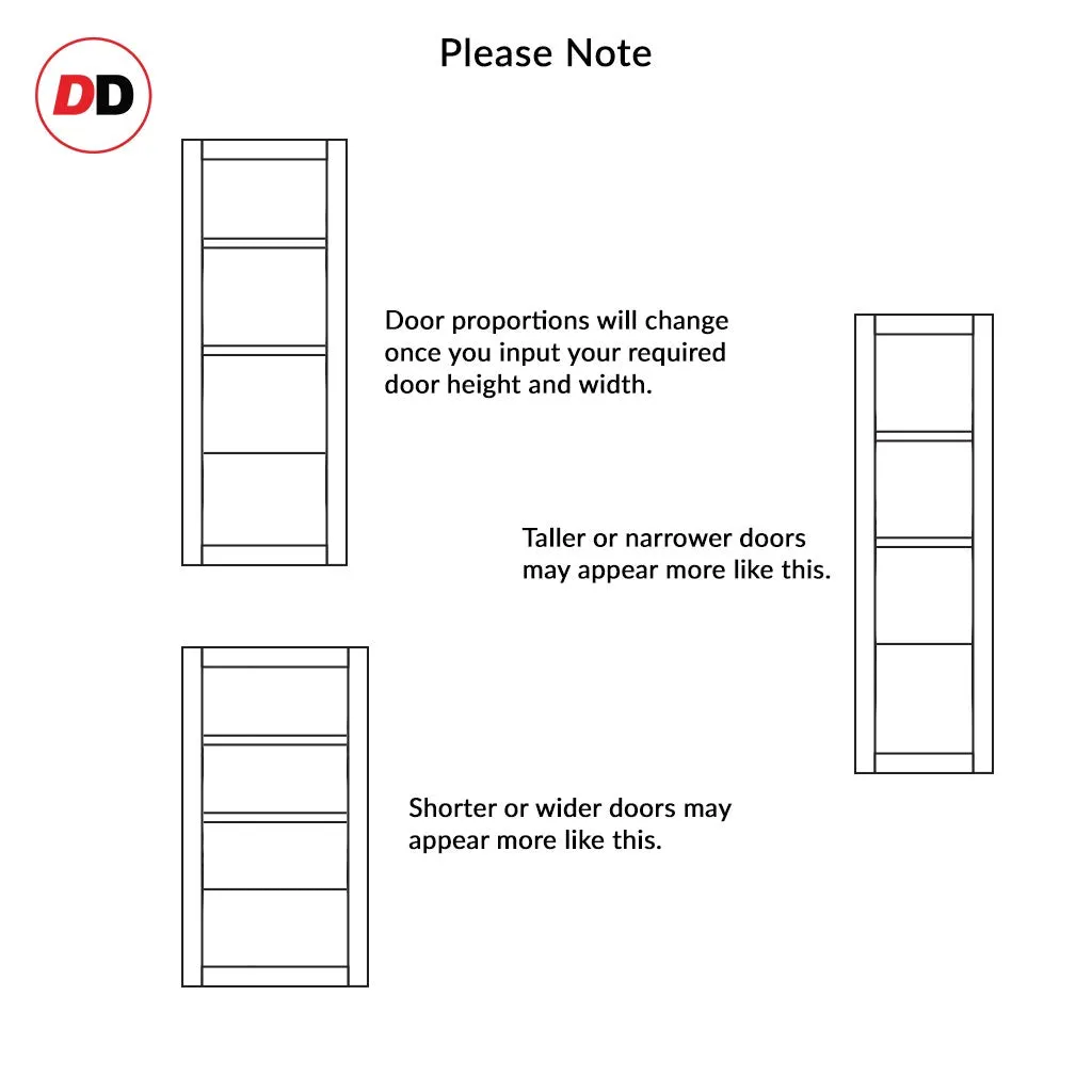 Bespoke Handmade Eco-Urban® Staten 3 Pane 1 Panel Double Evokit Pocket Door DD6310G - Clear Glass - Colour Options