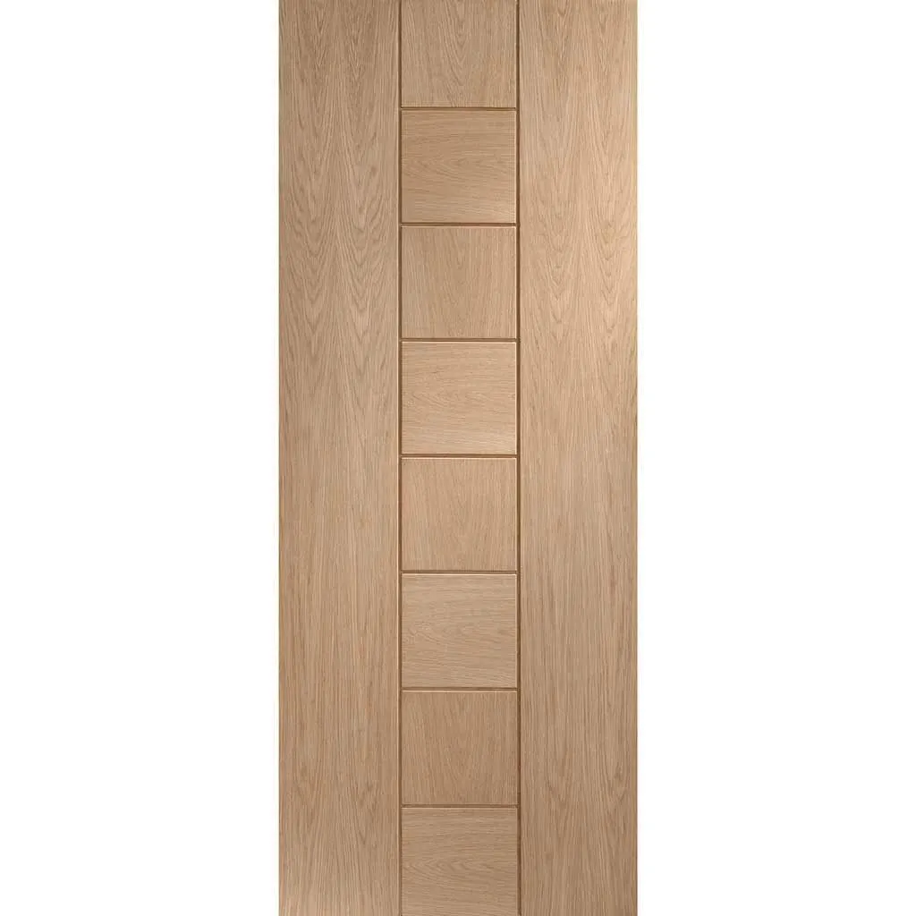 Bespoke Messina Oak Flush Double Pocket Door - Prefinished