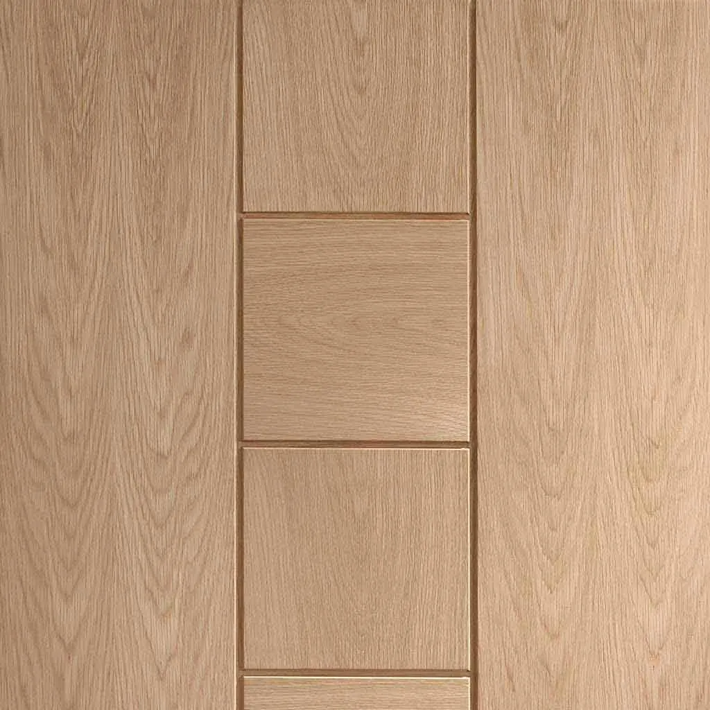 Bespoke Messina Oak Flush Double Pocket Door - Prefinished