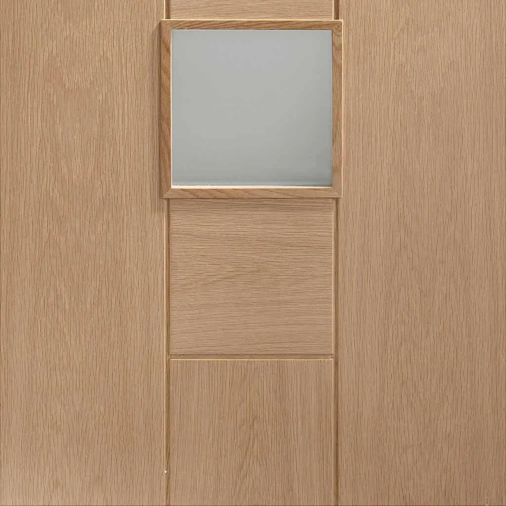 Bespoke Messina Oak Glazed 2 Door Maximal Wardrobe and Frame Kit - Prefinished