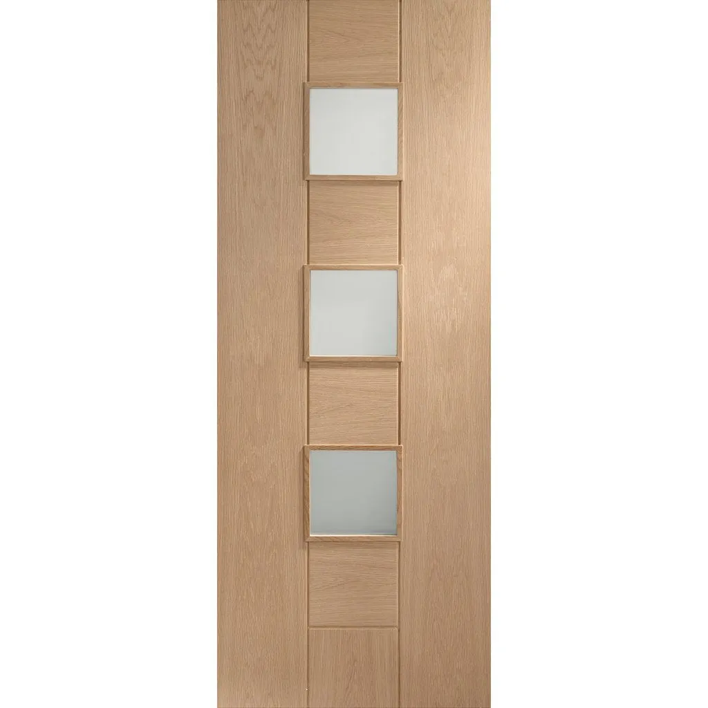 Bespoke Messina Oak Glazed 2 Door Maximal Wardrobe and Frame Kit - Prefinished