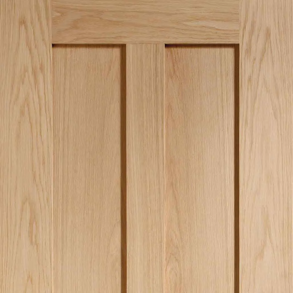 Bespoke Novara Oak 2 Panel 4 Door Maximal Wardrobe and Frame Kit