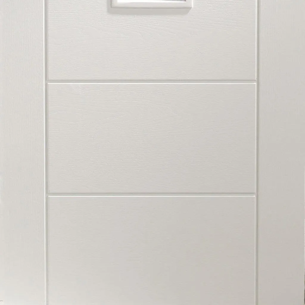 Bespoke Palermo Glazed 3 Door Maximal Wardrobe and Frame Kit - White Primed