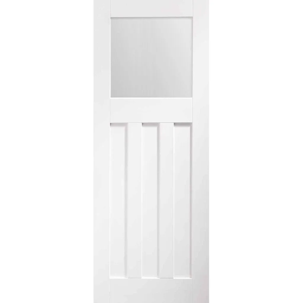 Bespoke Pass-Easi DX 1930's Glazed - 2 Sliding Doors and Frame Kit - White Primed